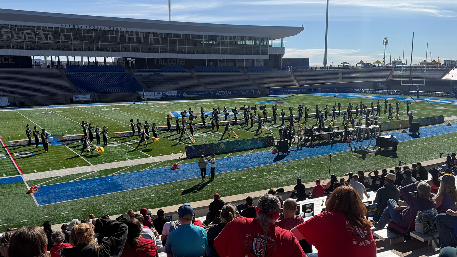 The band performs at the 2025 CBA State Marching Competition